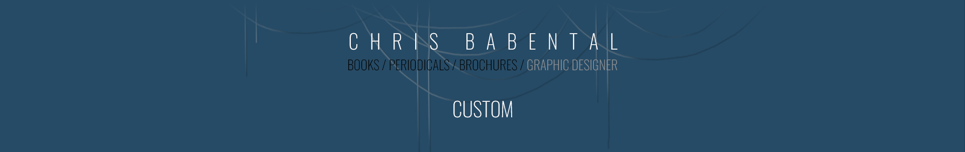 Chris Babental / custom portfolio